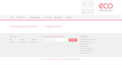 Desktop Screenshot of eco-institut.de